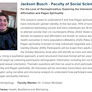 Jackson Busch, REACH Award 2023-24 Recipient